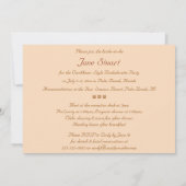 Invitation Couché de soleil de Floride (Dos)