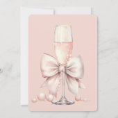 Invitation Couche du noeud Fête des mariées de la boîte rose  (Dos)