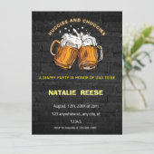 Invitation Couche Huggies et Chuggies pour Papa (Debout devant)