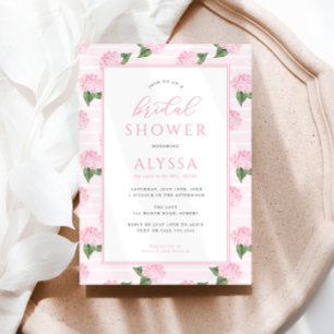 Invitation Couche nuptiale à motif Hydrangea rose