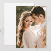 Invitation Couche photo mariage pour superposition sous le vi (Devant / Derrière)