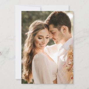 Invitation Couche photo mariage pour superposition sous le vi