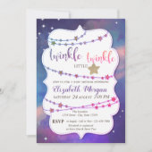 Invitation Coucher de Bébé Splash Paint Twinkle Little Star (Devant)