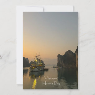 Invitation Coucher de soleil à Halong Bay Vietnam Coque-Mate
