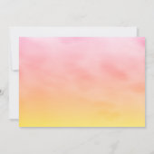 Invitation Coucher de soleil Aquarelle Palm Feuilles Faire-pa (Dos)