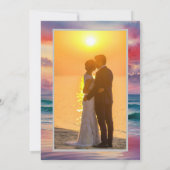 Invitation Coucher De Soleil Au-Dessus De L'Herbe De Mer Écon (Dos)