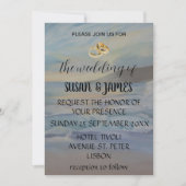 Invitation Coucher de soleil bleu (Devant)