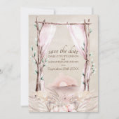 Invitation Coucher de soleil Boho Arch sur la plage (Devant)