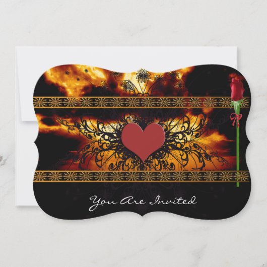 Invitation Coucher de soleil brillant à travers le Mariage de (Devant)