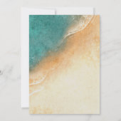 Invitation Coucher de soleil Couleur de rivage Mariage de pla (Dos)