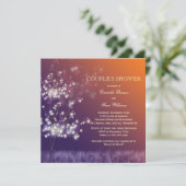 Invitation Coucher de soleil Dandelions Mariage Couples Douch (Debout devant)