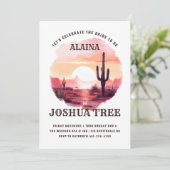 Invitation Coucher de soleil dans le désert Aquarelle EVJF We (Debout devant)