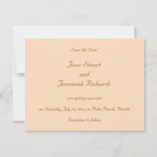 Invitation Coucher de soleil de Floride (Dos)