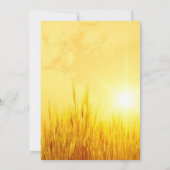 Invitation Coucher de soleil de foin de campagne 5x7 (Dos)