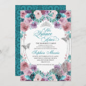 Invitation Coucher de soleil de l'océan turquoise et mauve Ti (Devant / Derrière)