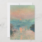Invitation Coucher de soleil de Monet sur la Seine Impression (Dos)
