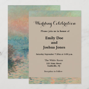 Invitation Coucher de soleil de Monet sur la Seine Impression