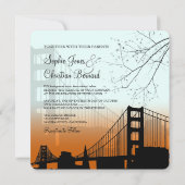 Invitation Coucher de soleil de PixDezine à Golden Gate/arriè (Dos)