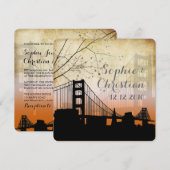 Invitation Coucher de soleil de PixDezine à Golden Gate/vinta (Devant / Derrière)