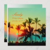 Invitation Coucher de soleil de PixDezines à A-Bay/hawaii (Devant / Derrière)