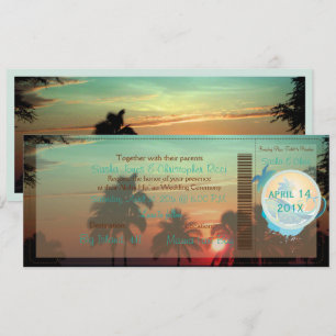 Invitation Coucher de soleil de PixDezines Boarding Pass hawa