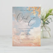 Invitation Coucher de soleil de printemps rêvé sur nuage 9 Fê (Debout devant)