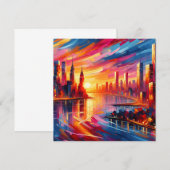 INVITATION COUCHER DE SOLEIL DE VILLE (Devant / Derrière)