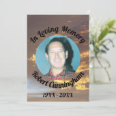 Invitation Coucher de soleil des nuages d'or Photo dans la ca (Debout devant)