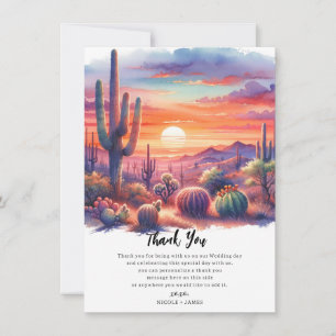 Invitation Coucher de soleil désert Glow Aquarelle Sud-Ouest
