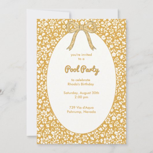 Invitation Coucher de soleil Ditzy Floral All-in-One (Devant)