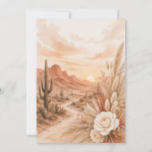 Invitation Coucher de soleil du désert Boho Save the Date (Dos)