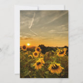 Invitation Coucher de soleil et tournesol | Dans la mémoire a (Dos)