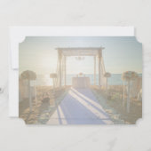 Invitation Coucher de soleil floral sur la plage tropicale R (Dos)