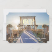 Invitation Coucher de soleil floral sur une plage tropicale A (Devant)