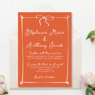 Invitation Coucher de soleil italien Whimsical avec Mariage b
