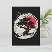 Invitation Coucher de soleil japonais Bonsai Art (Debout devant)