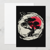 Invitation Coucher de soleil japonais Bonsai Art (Devant / Derrière)