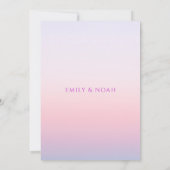 Invitation Coucher de soleil mystique rose Sun Moon Star Spac (Dos)