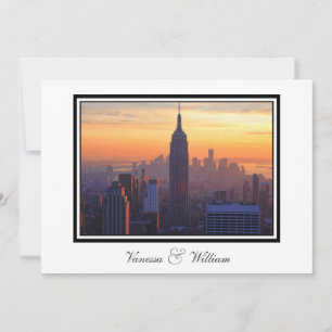 Invitation Coucher de soleil orange sur la skyline de NYC : I