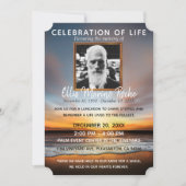 Invitation Coucher de soleil paisible sur la plage|Célébratio (Devant)