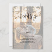 Invitation Coucher de soleil romantique Elégant 2 Mariage pho (Devant)