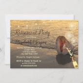 Invitation Coucher de soleil sur la plage, Coquillage, Ballon (Devant)