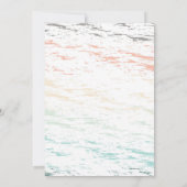 Invitation coucher de soleil sur la plage destination mariage (Dos)