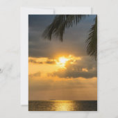 Invitation Coucher de soleil sur la plage Palmier Célébration (Dos)