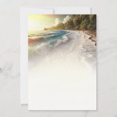 Invitation Coucher de soleil sur la plage paradisiaque Mariag (Dos)