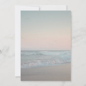 Invitation Coucher de soleil sur la plage, réception avec gui (Dos)