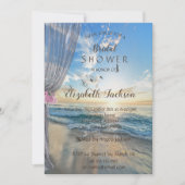 Invitation Coucher de soleil sur la plage, Rideau, Fête des m (Devant)