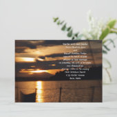 Invitation Coucher de soleil sur un Mariage de voilier (Debout devant)