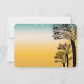 Invitation Coucher de soleil tropical sur la plage MERCI Mari (Dos)