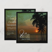 Invitation Coucher de soleil vintage de PixDezines/Luau (Devant / Derrière)